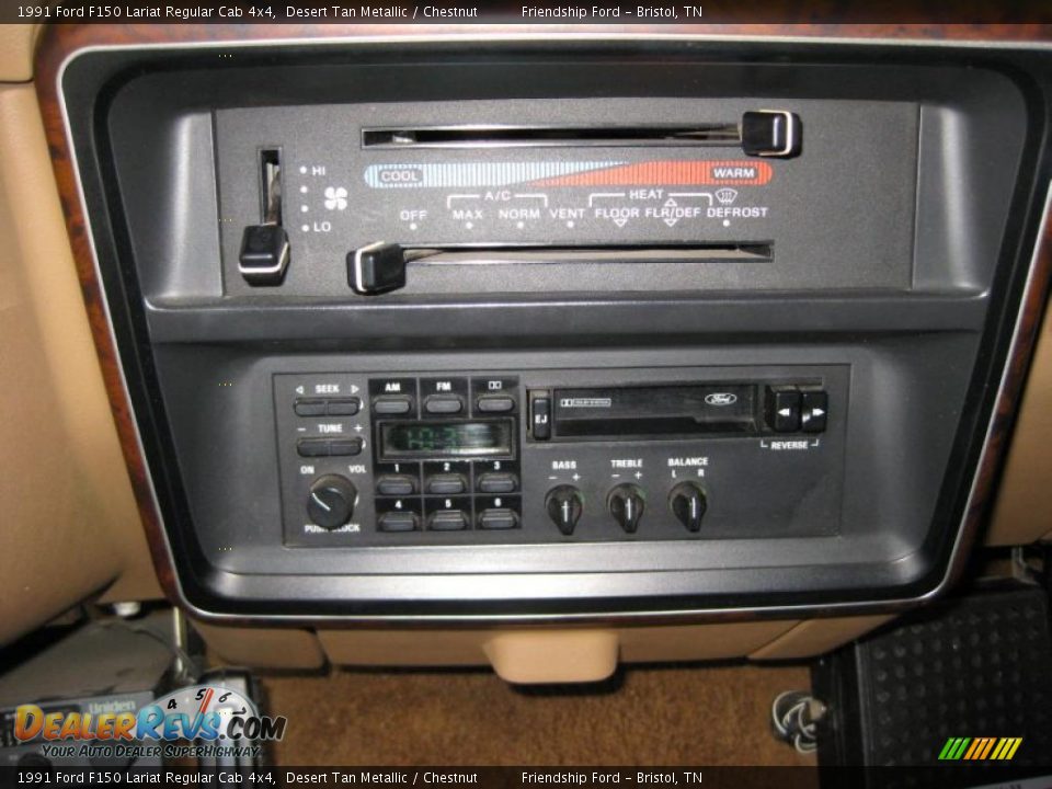 1991 Ford F150 Lariat Regular Cab 4x4 Desert Tan Metallic / Chestnut Photo #22