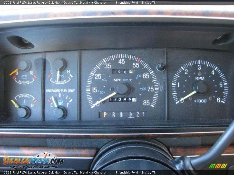 1991 Ford F150 Lariat Regular Cab 4x4 Gauges Photo #26