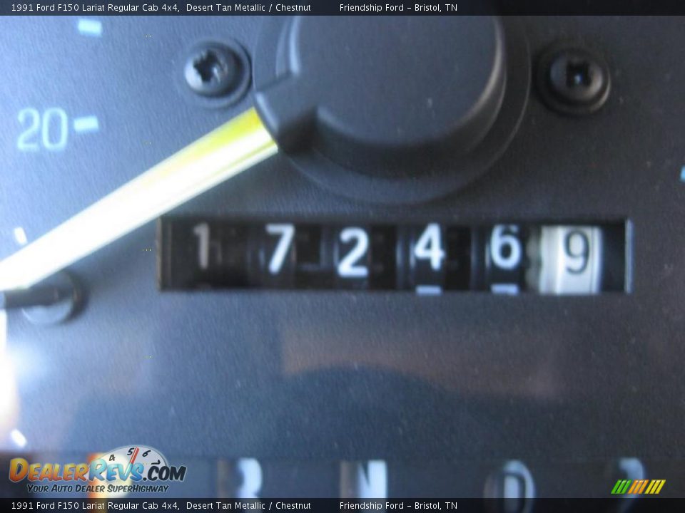 1991 Ford F150 Lariat Regular Cab 4x4 Desert Tan Metallic / Chestnut Photo #28