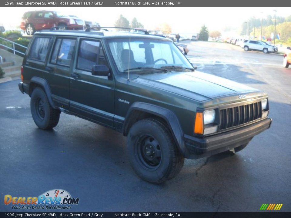 1996 Jeep Cherokee SE 4WD Moss Green Pearl / Gray Photo #2