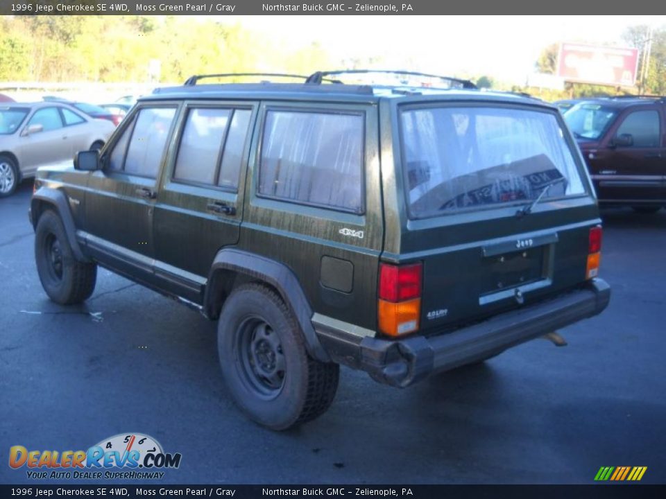 1996 Jeep Cherokee SE 4WD Moss Green Pearl / Gray Photo #5