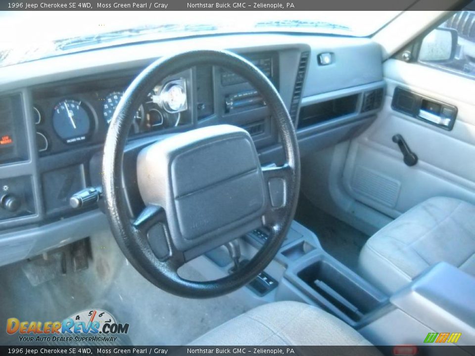 1996 Jeep Cherokee SE 4WD Moss Green Pearl / Gray Photo #7