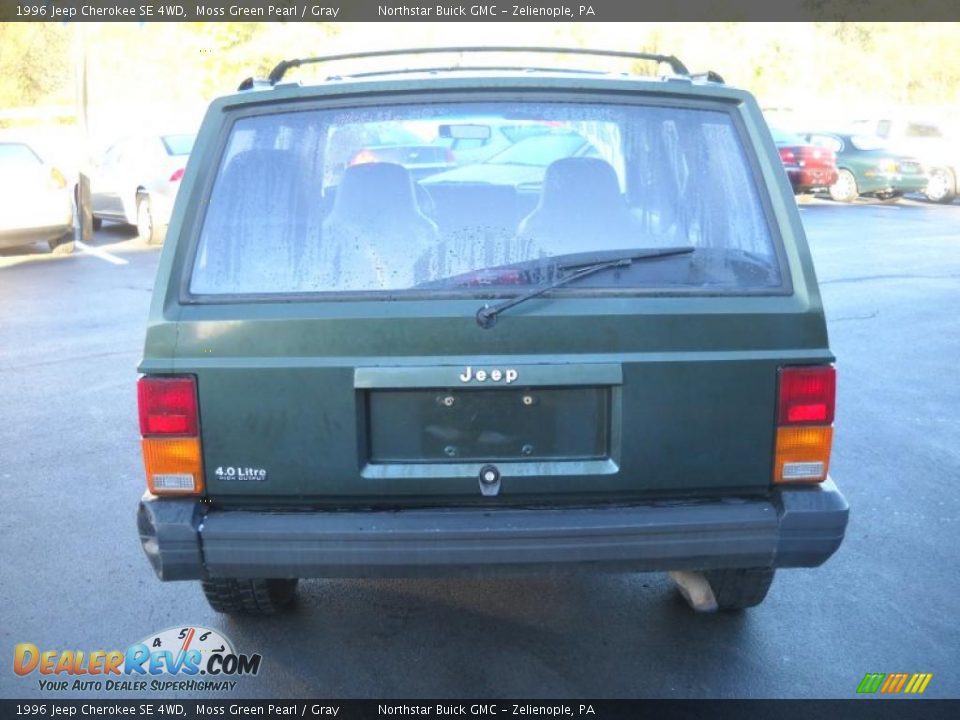 1996 Jeep Cherokee SE 4WD Moss Green Pearl / Gray Photo #11