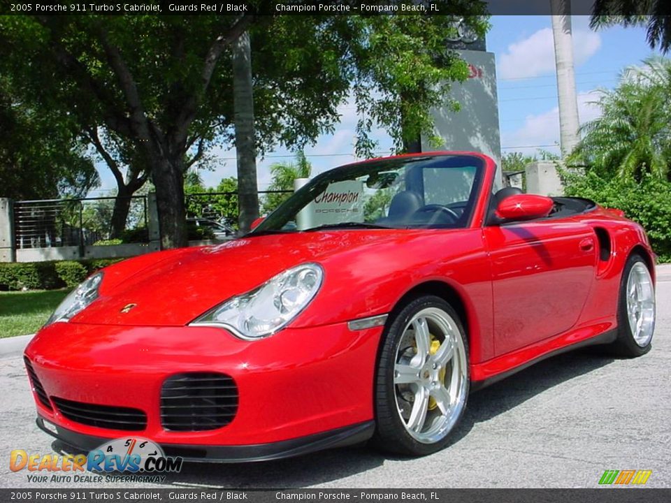 2005 Porsche 911 Turbo S Cabriolet Guards Red / Black Photo #7