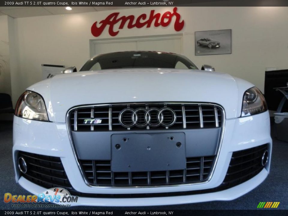 2009 Audi TT S 2.0T quattro Coupe Ibis White / Magma Red Photo #2