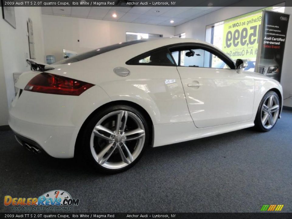 2009 Audi TT S 2.0T quattro Coupe Ibis White / Magma Red Photo #4