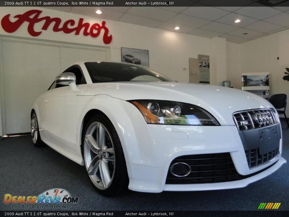 2009 Audi TT S 2.0T quattro Coupe Ibis White / Magma Red Photo #5