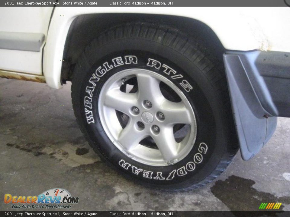 2001 Jeep Cherokee Sport 4x4 Stone White / Agate Photo #3