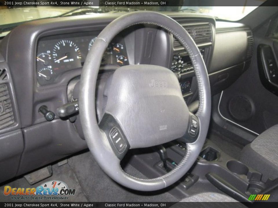 2001 Jeep Cherokee Sport 4x4 Stone White / Agate Photo #16