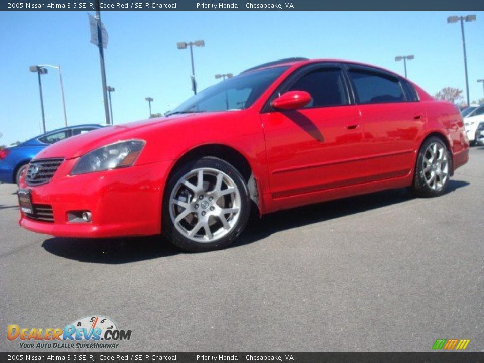 2005 Nissan Altima 3.5 SE-R Code Red / SE-R Charcoal Photo #2