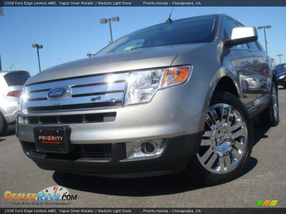 2008 Ford Edge Limited AWD Vapor Silver Metallic / Medium Light Stone Photo #1