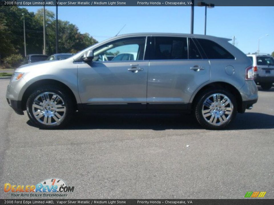 2008 Ford Edge Limited AWD Vapor Silver Metallic / Medium Light Stone Photo #3