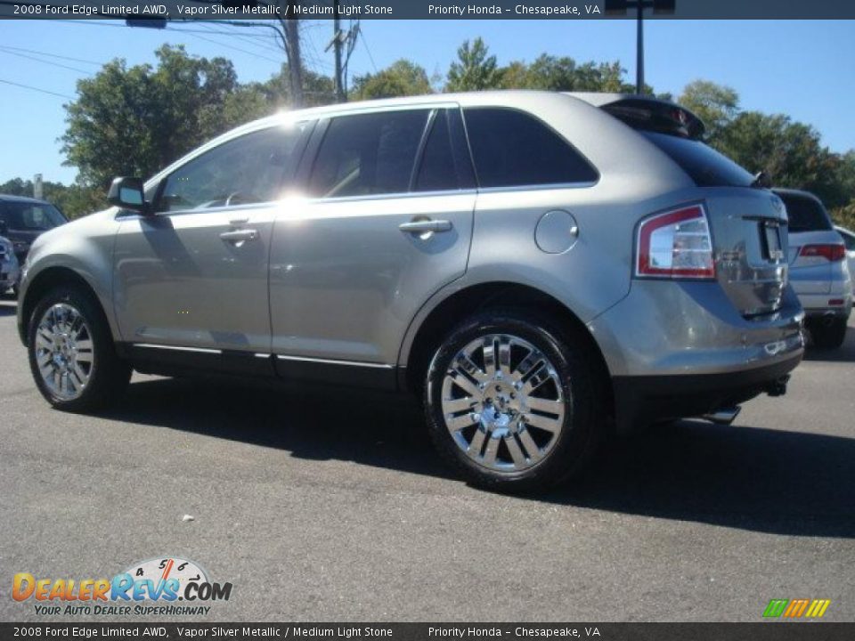 2008 Ford Edge Limited AWD Vapor Silver Metallic / Medium Light Stone Photo #4