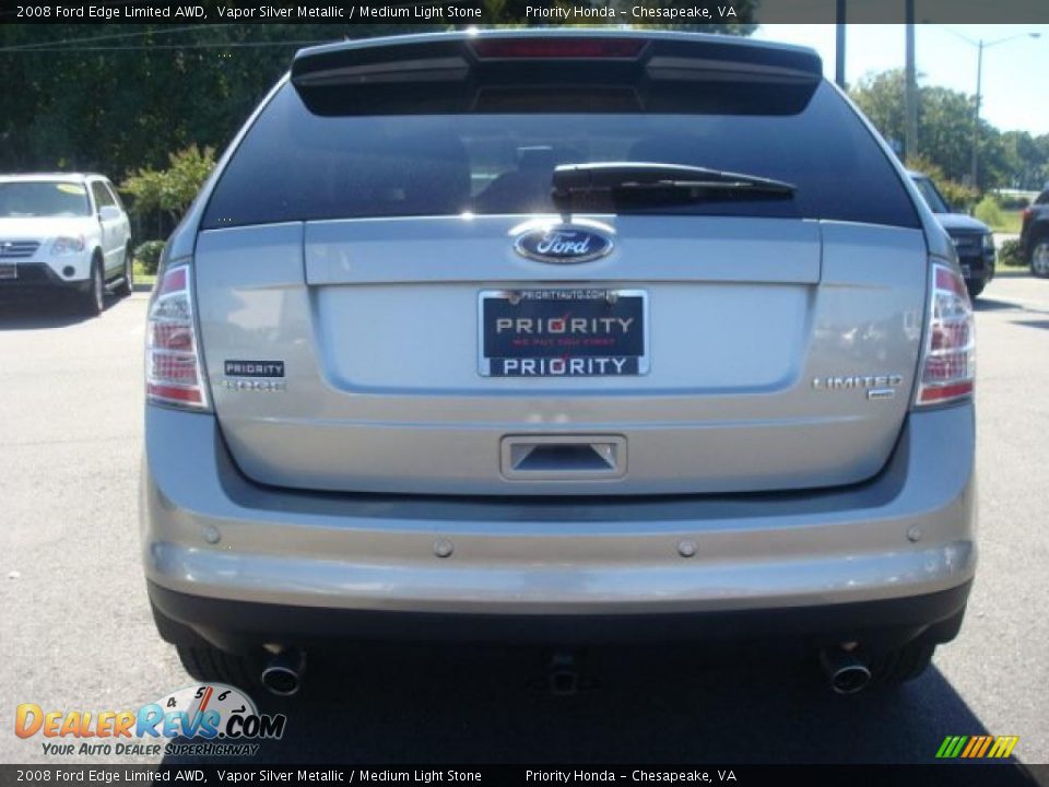 2008 Ford Edge Limited AWD Vapor Silver Metallic / Medium Light Stone Photo #5