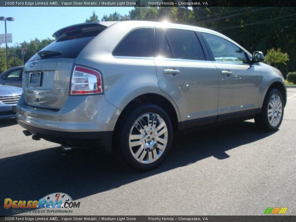 2008 Ford Edge Limited AWD Vapor Silver Metallic / Medium Light Stone Photo #6
