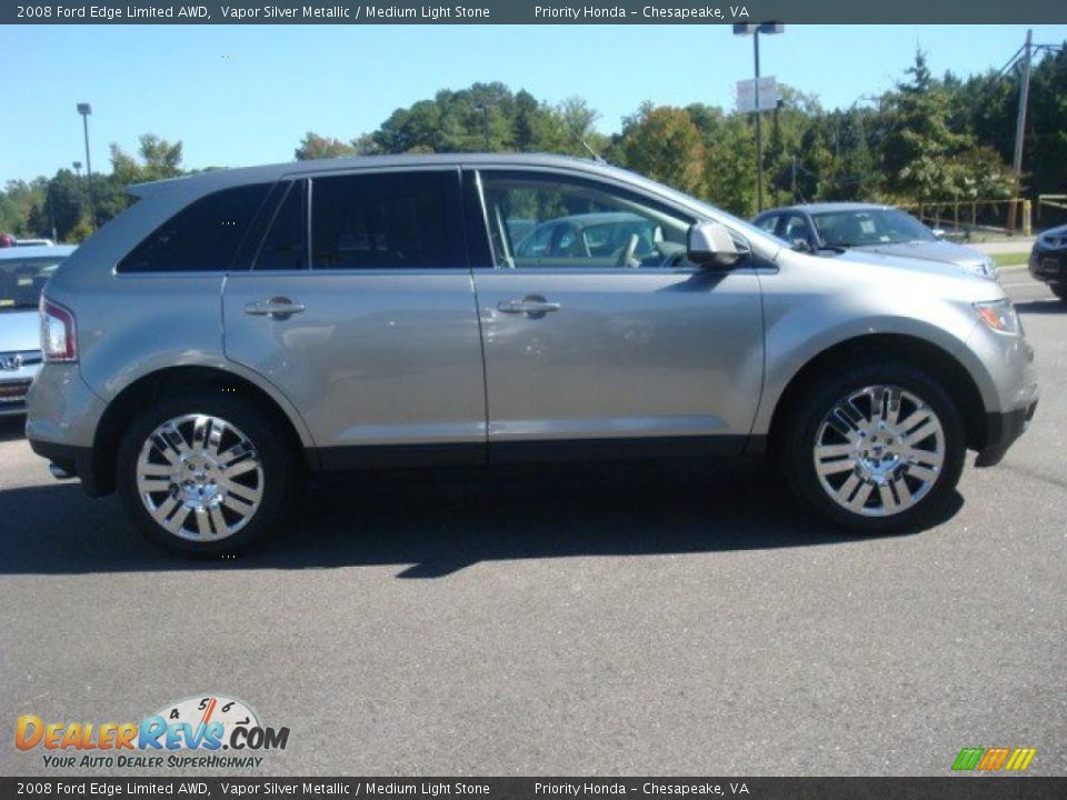 2008 Ford Edge Limited AWD Vapor Silver Metallic / Medium Light Stone Photo #7