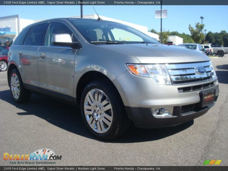 2008 Ford Edge Limited AWD Vapor Silver Metallic / Medium Light Stone Photo #8