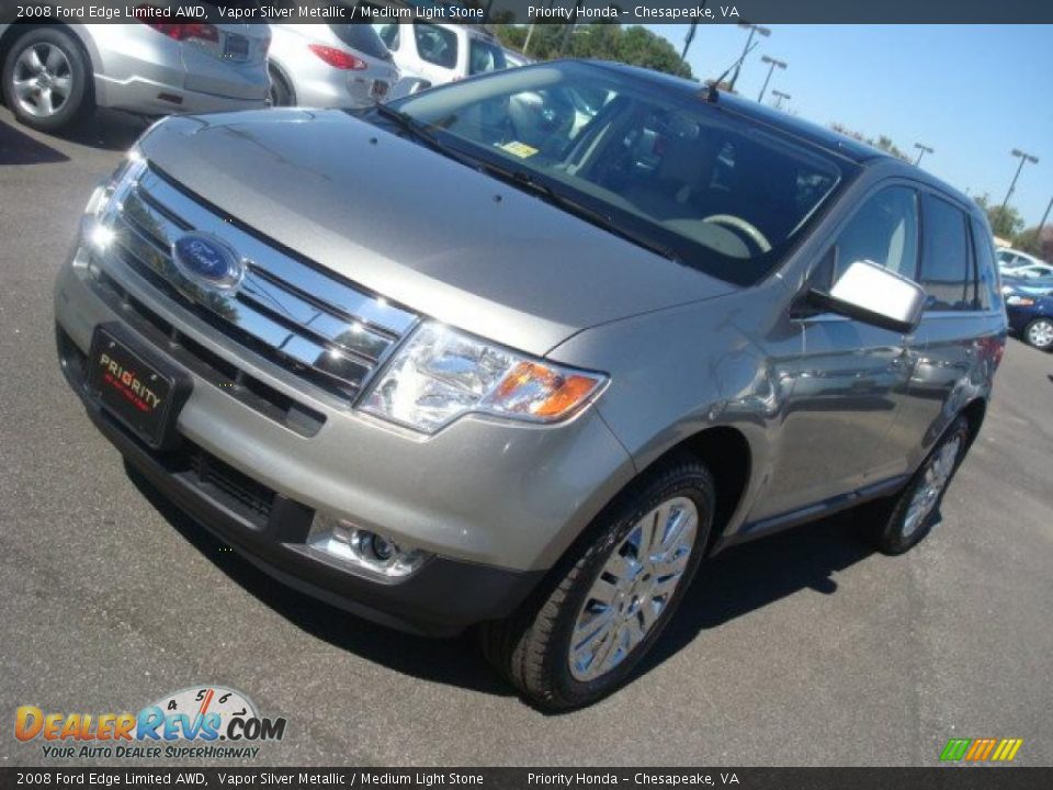 2008 Ford Edge Limited AWD Vapor Silver Metallic / Medium Light Stone Photo #10