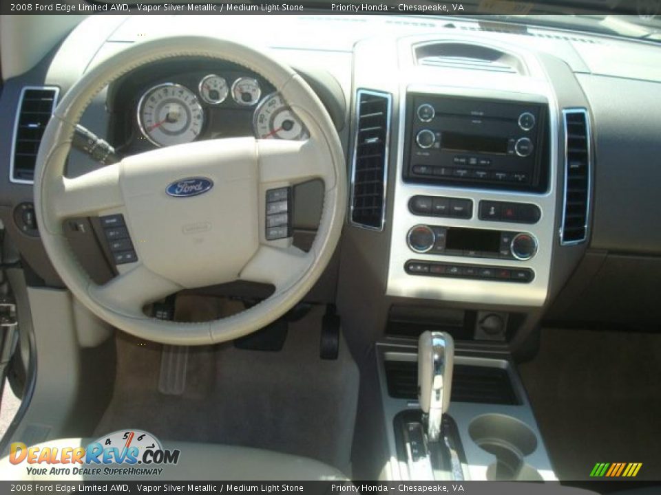 2008 Ford Edge Limited AWD Vapor Silver Metallic / Medium Light Stone Photo #16