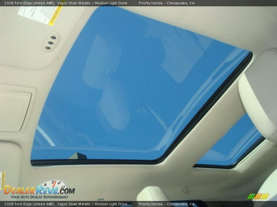 2008 Ford Edge Limited AWD Vapor Silver Metallic / Medium Light Stone Photo #18