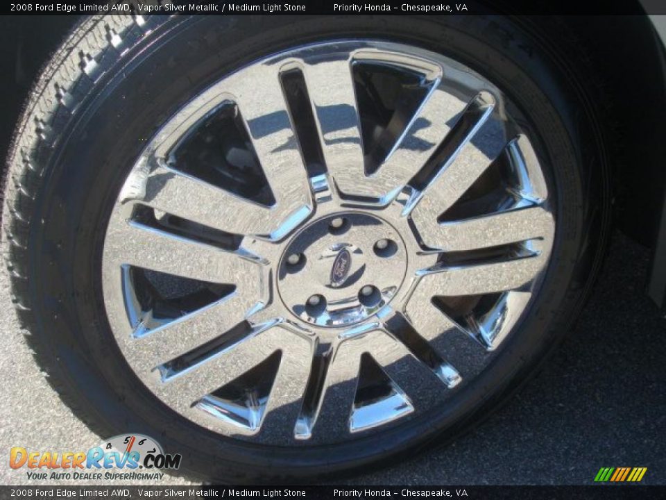 2008 Ford Edge Limited AWD Vapor Silver Metallic / Medium Light Stone Photo #25