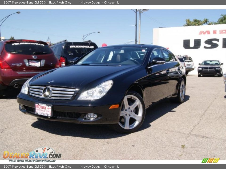 2007 Mercedes-Benz CLS 550 Black / Ash Grey Photo #2