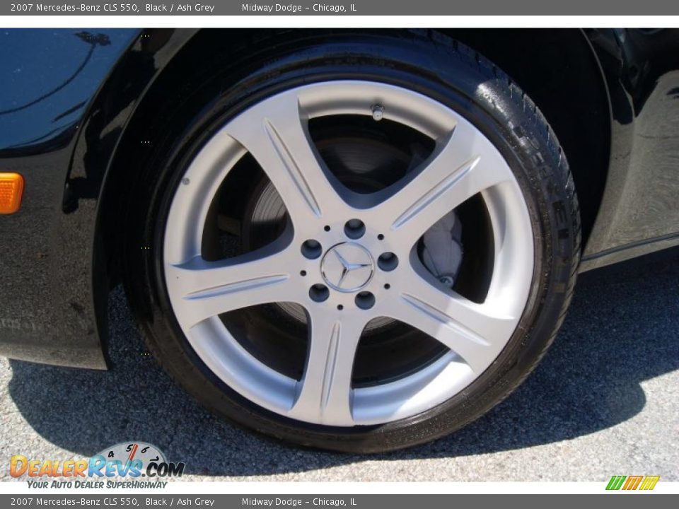 2007 Mercedes-Benz CLS 550 Black / Ash Grey Photo #16