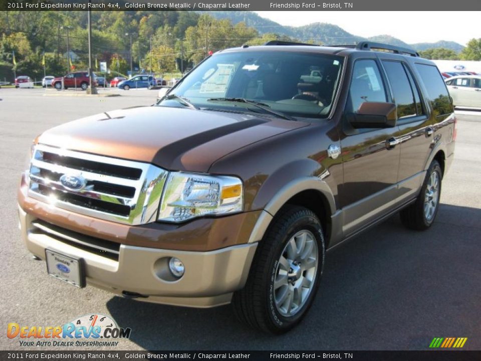 2011 Ford Expedition King Ranch 4x4 Golden Bronze Metallic / Chaparral Leather Photo #2
