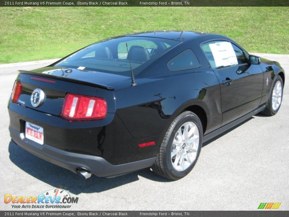 Ebony Black 2011 Ford Mustang V6 Premium Coupe Photo #6