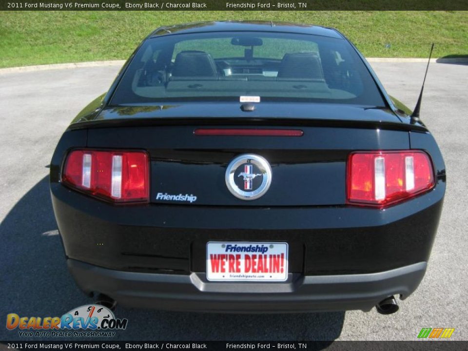 Ebony Black 2011 Ford Mustang V6 Premium Coupe Photo #7
