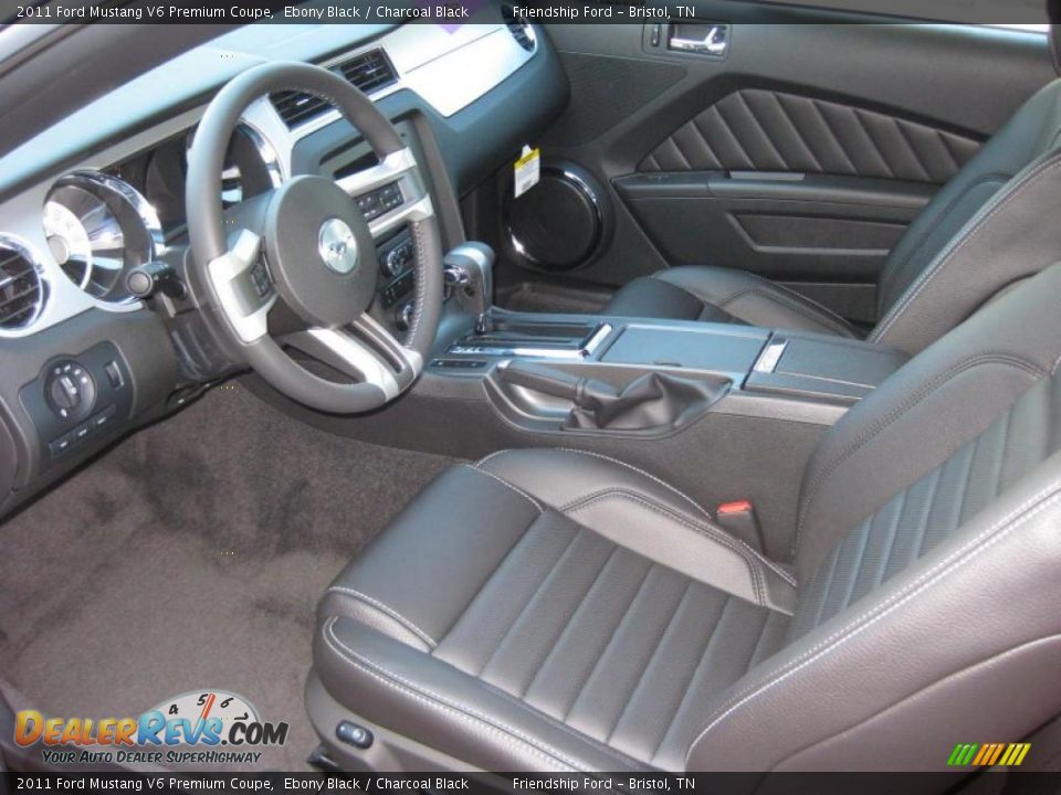 Charcoal Black Interior - 2011 Ford Mustang V6 Premium Coupe Photo #10