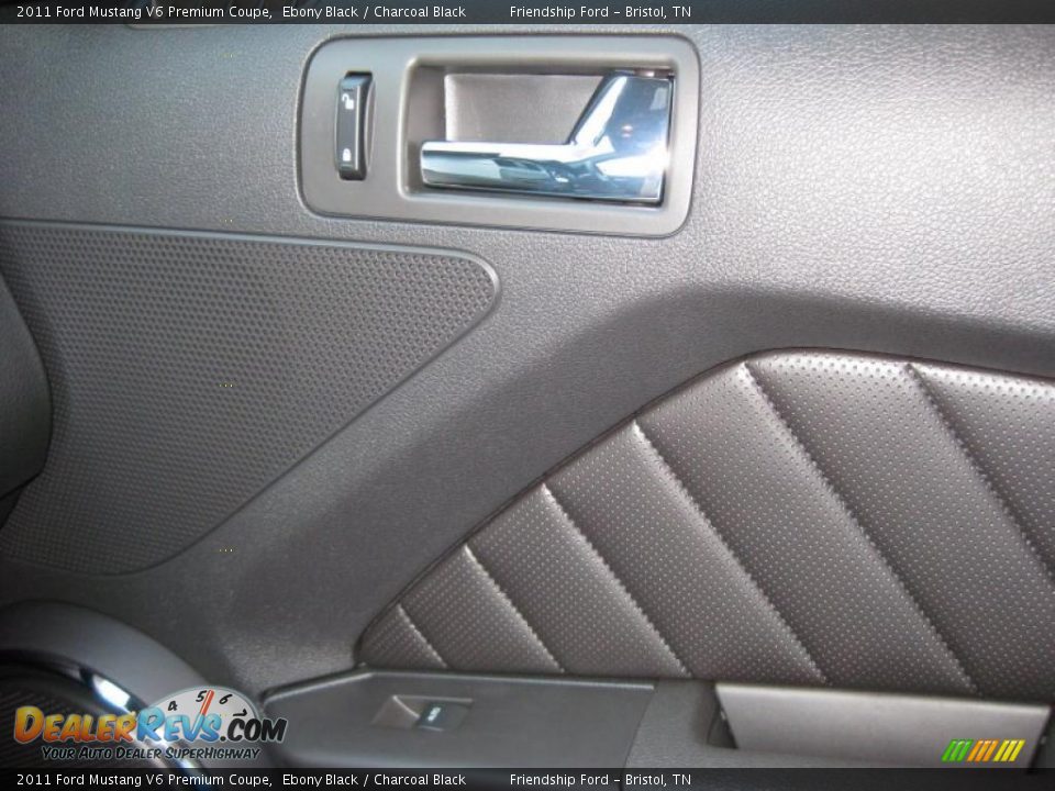 2011 Ford Mustang V6 Premium Coupe Ebony Black / Charcoal Black Photo #16