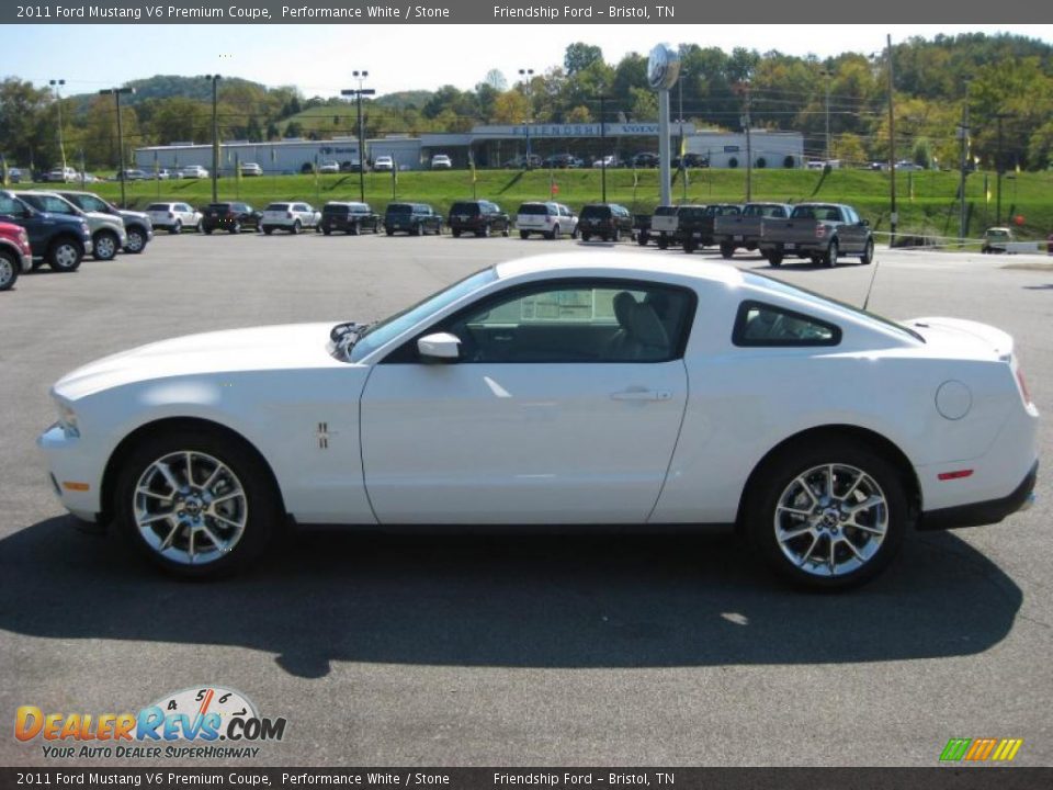 2011 Ford Mustang V6 Premium Coupe Performance White / Stone Photo #1