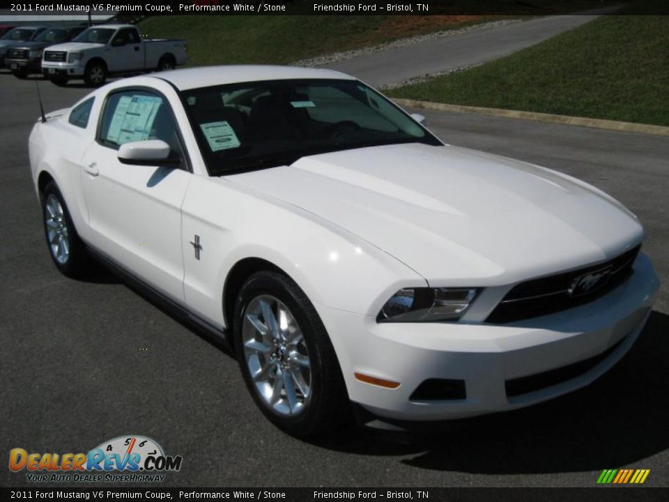 Performance White 2011 Ford Mustang V6 Premium Coupe Photo #4