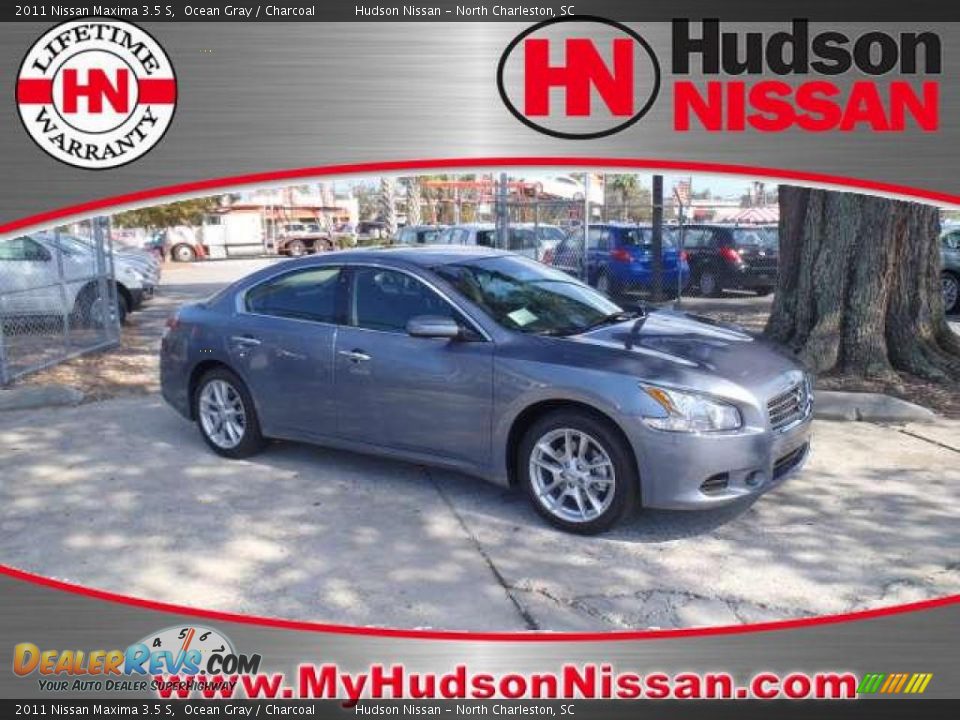 2011 Nissan Maxima 3.5 S Ocean Gray / Charcoal Photo #1