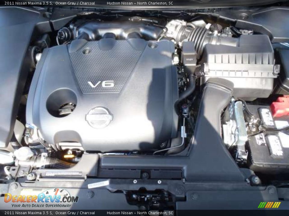 2011 Nissan Maxima 3.5 S Ocean Gray / Charcoal Photo #10