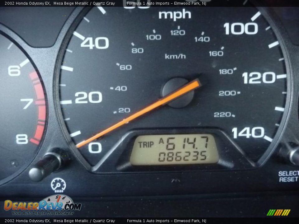 2002 Honda Odyssey EX Mesa Beige Metallic / Quartz Gray Photo #17