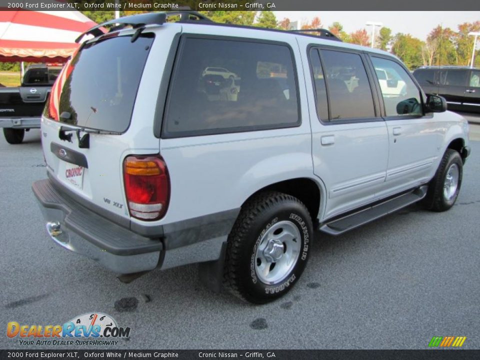 2000 Ford Explorer XLT Oxford White / Medium Graphite Photo #5