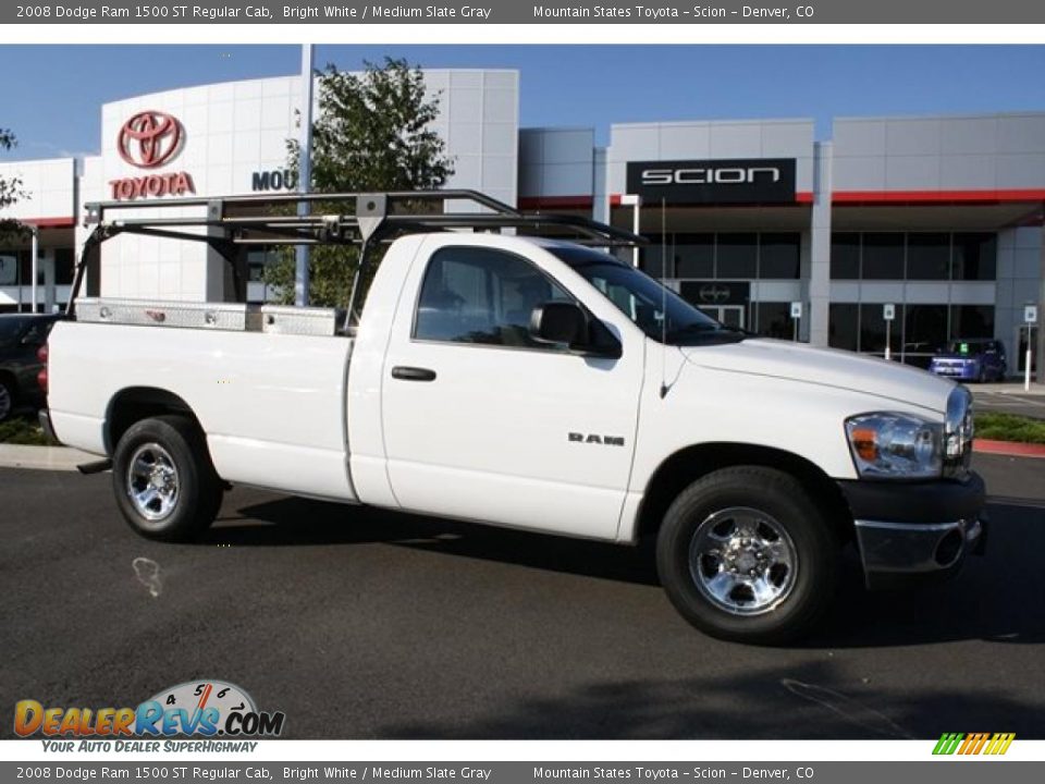 2008 Dodge Ram 1500 ST Regular Cab Bright White / Medium Slate Gray Photo #3