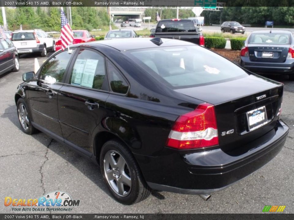 2007 Volvo S40 T5 AWD Black / Off-Black Photo #5