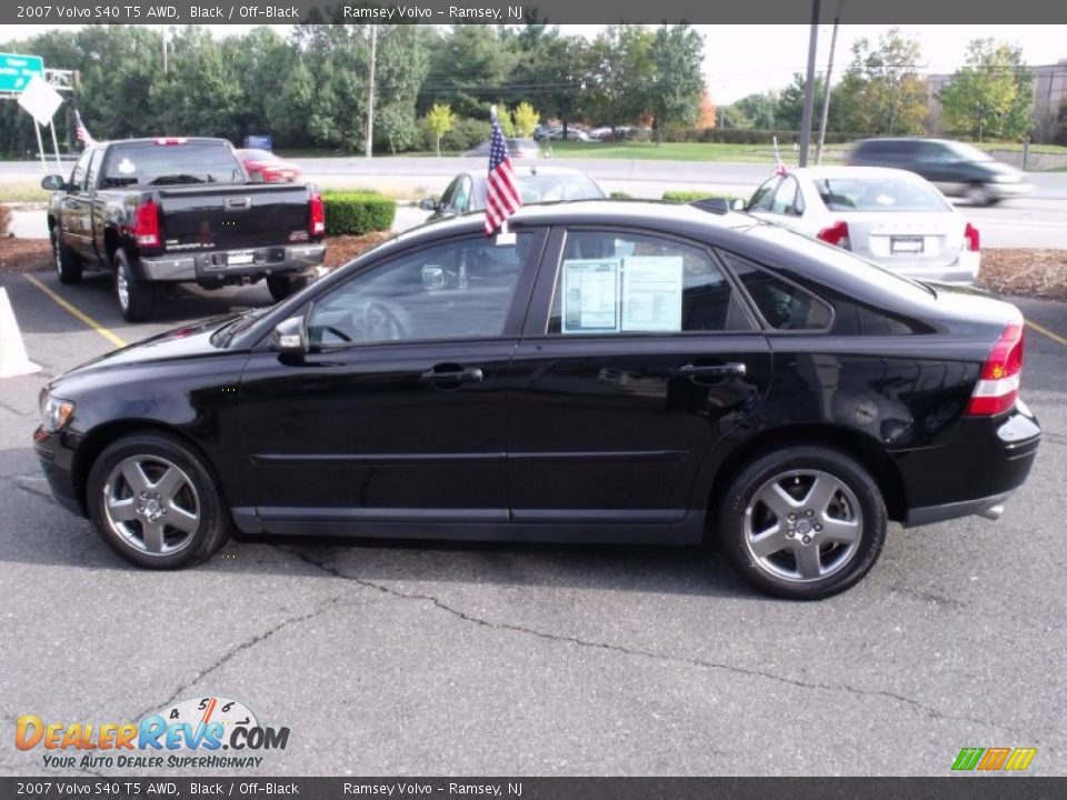 2007 Volvo S40 T5 AWD Black / Off-Black Photo #6