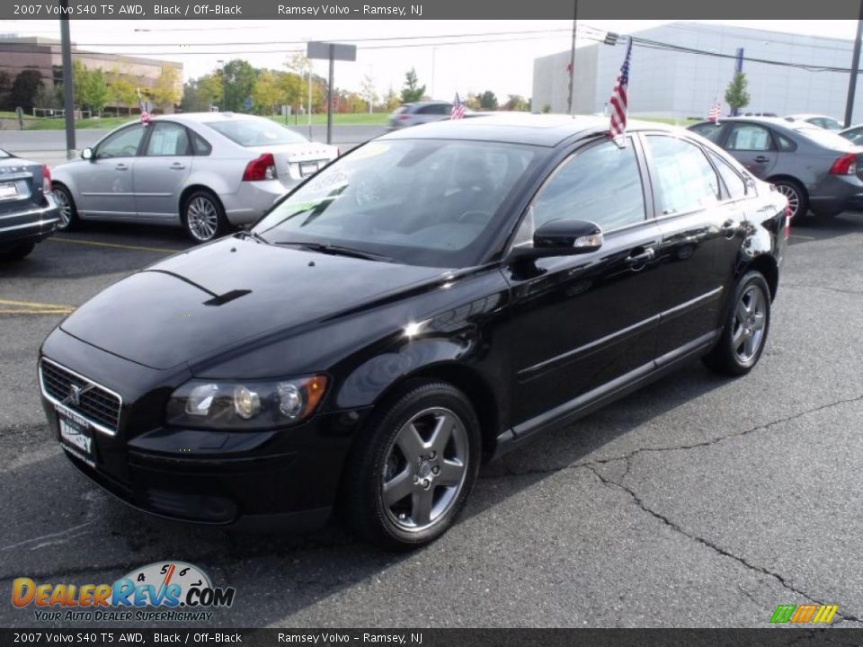 2007 Volvo S40 T5 AWD Black / Off-Black Photo #7