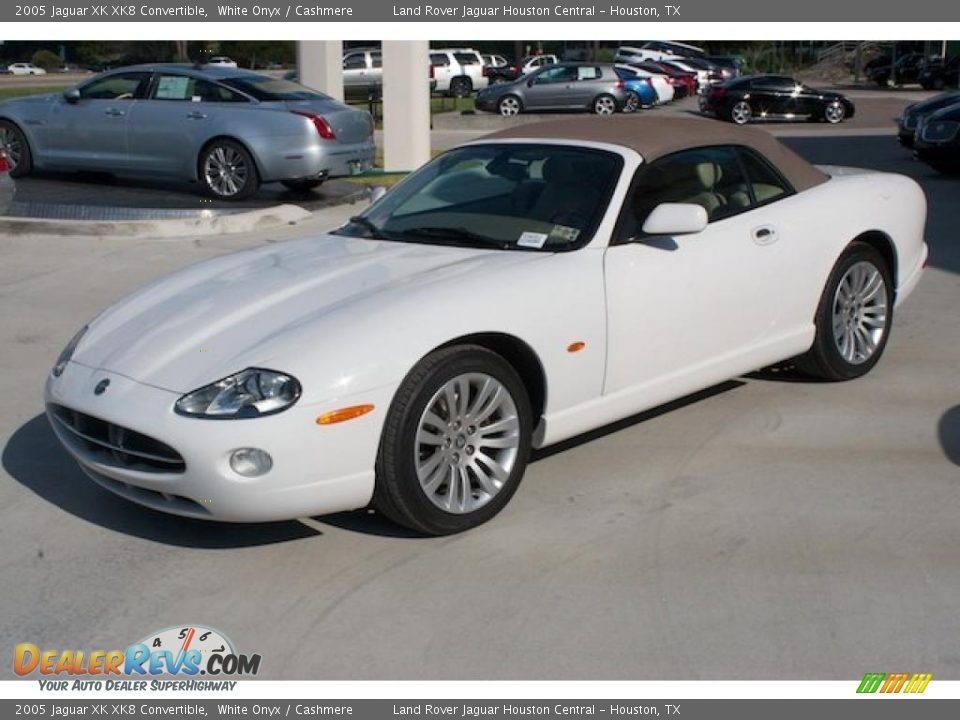 2005 Jaguar XK XK8 Convertible White Onyx / Cashmere Photo #7