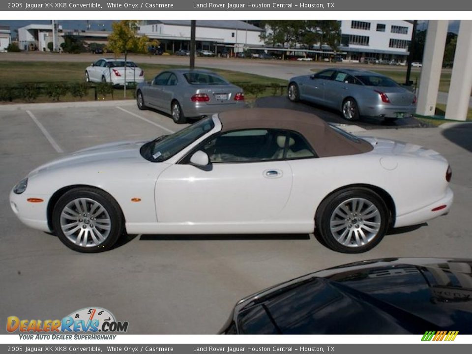 2005 Jaguar XK XK8 Convertible White Onyx / Cashmere Photo #8