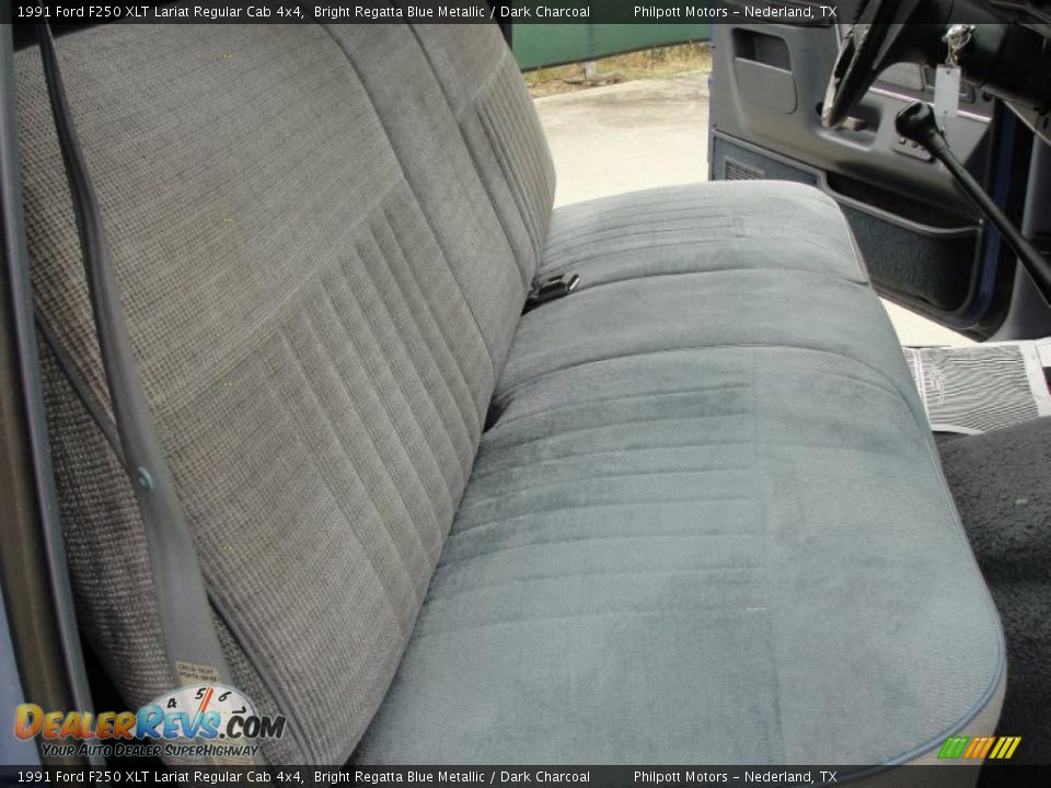 Dark Charcoal Interior - 1991 Ford F250 XLT Lariat Regular Cab 4x4 Photo #22