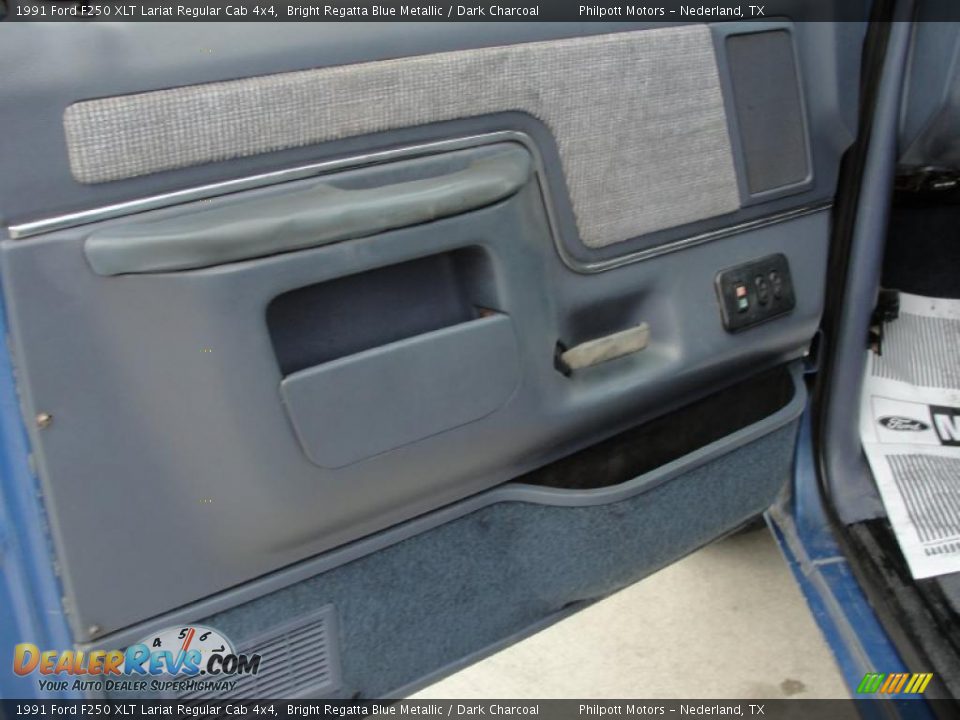 Dark Charcoal Interior - 1991 Ford F250 XLT Lariat Regular Cab 4x4 Photo #23