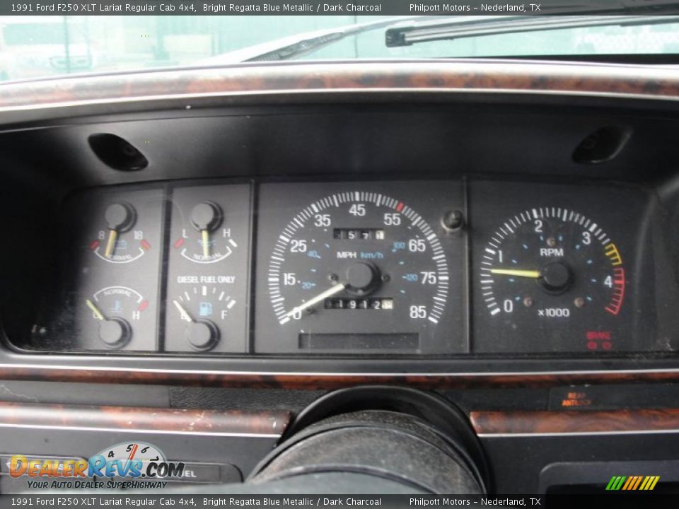 1991 Ford F250 XLT Lariat Regular Cab 4x4 Gauges Photo #28