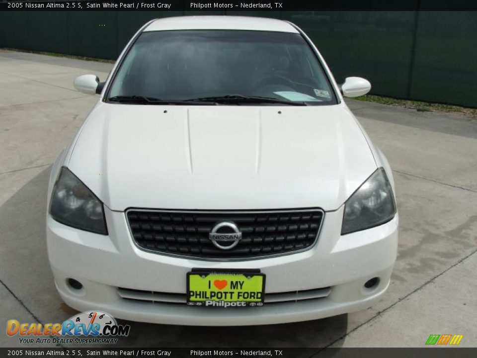 2005 Nissan Altima 2.5 S Satin White Pearl / Frost Gray Photo #8