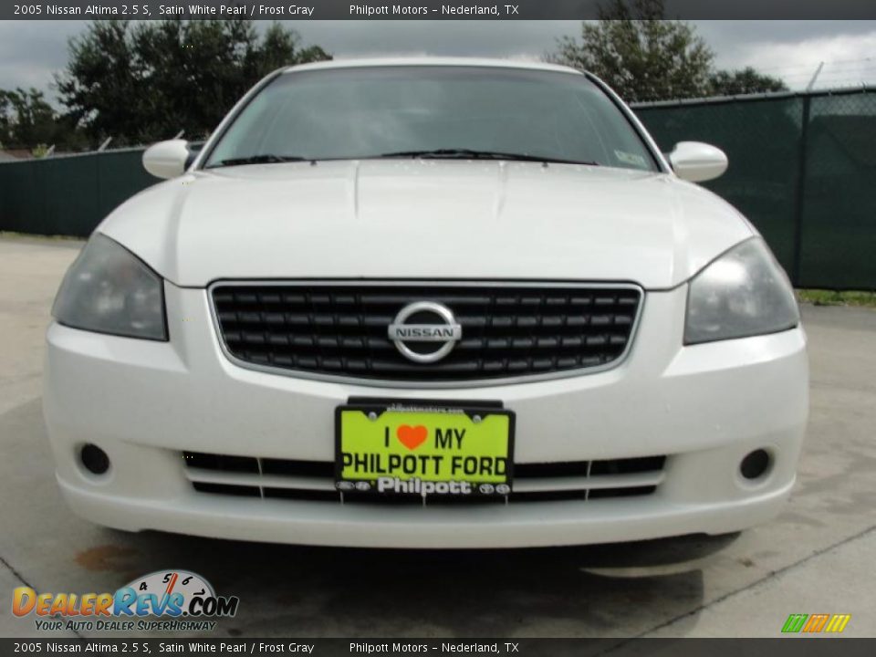 2005 Nissan Altima 2.5 S Satin White Pearl / Frost Gray Photo #9