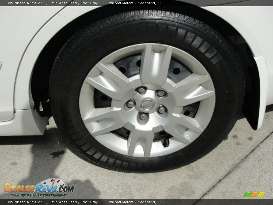 2005 Nissan Altima 2.5 S Satin White Pearl / Frost Gray Photo #13